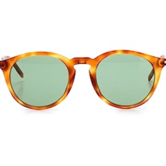 ? Saint Laurent Round Sunglasses‎ - Havana Green main image 12